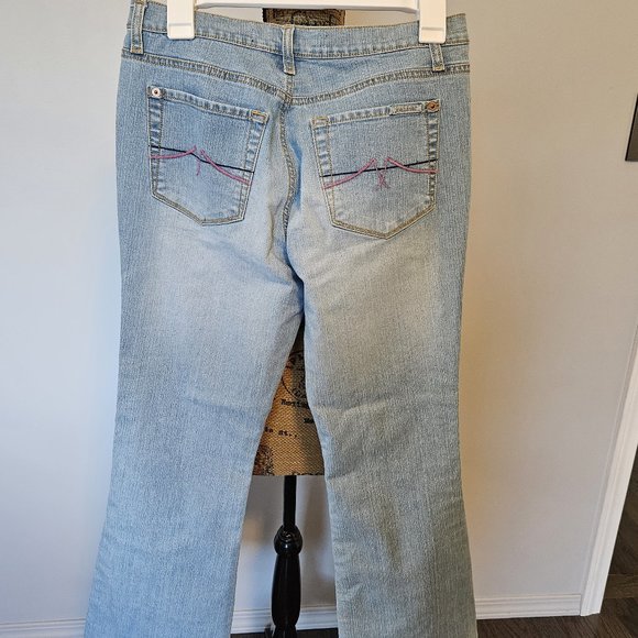 Jeanstar Light Blue Faded Jeans Mercury Size 8 Petite - Picture 4 of 7